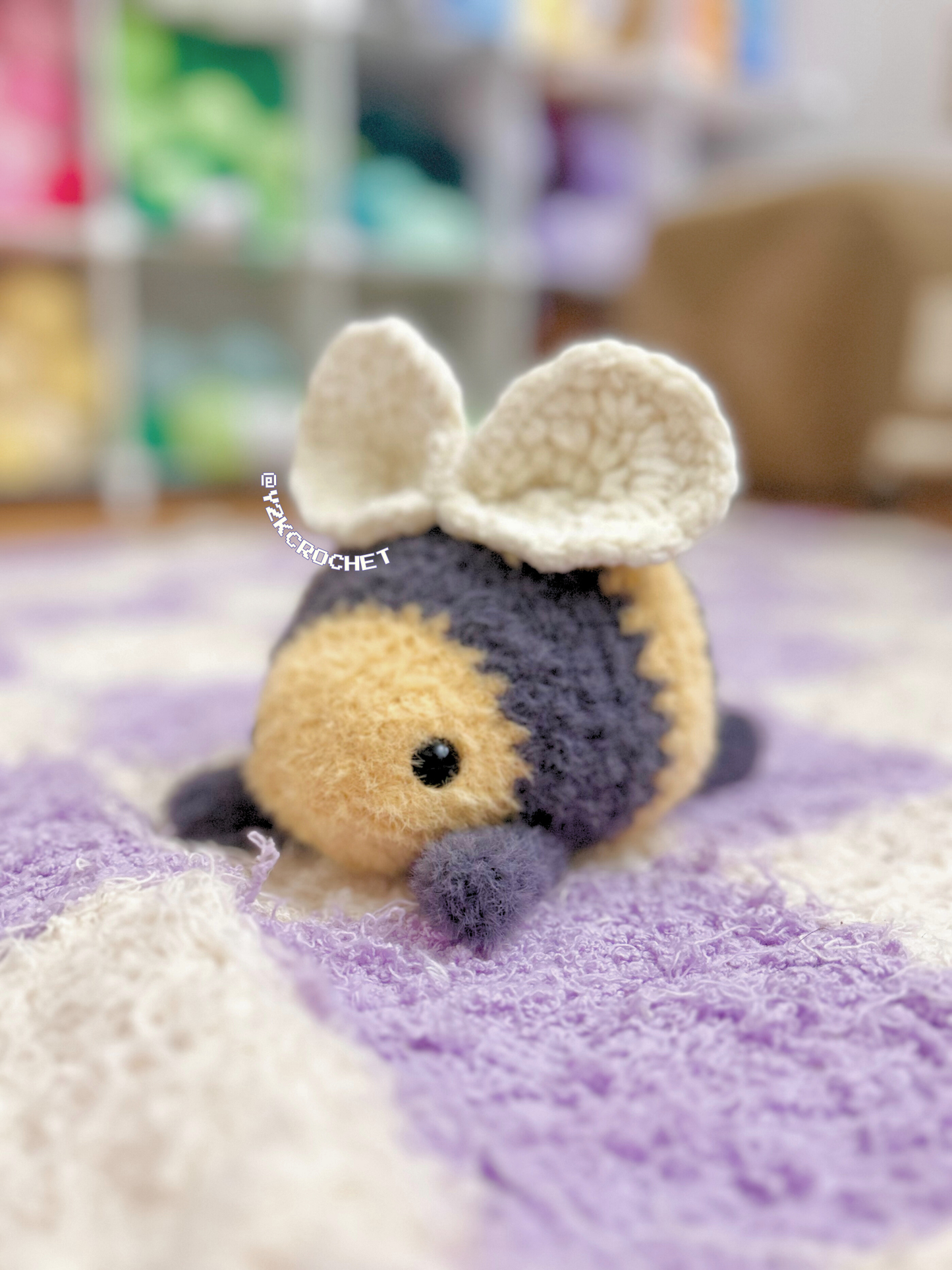 DIGITAL PATTERN: Barnaby the Splooting Bumblebee - Crochet Pattern