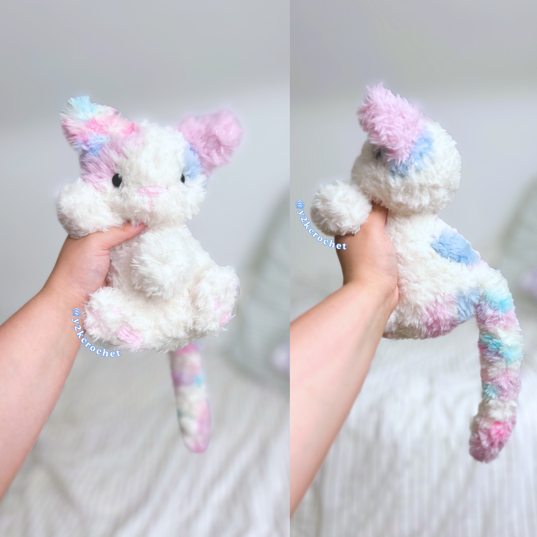 Lila - Made to Order Handmade Pastel Crochet Calico Cat Plushie