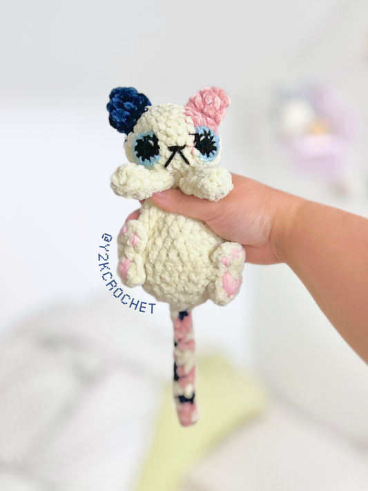 Stinky - Handmade Crochet Calico Cat Plushie