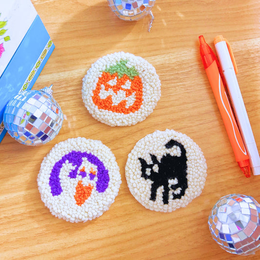 Spooky Cookie | Tufted Car Coaster