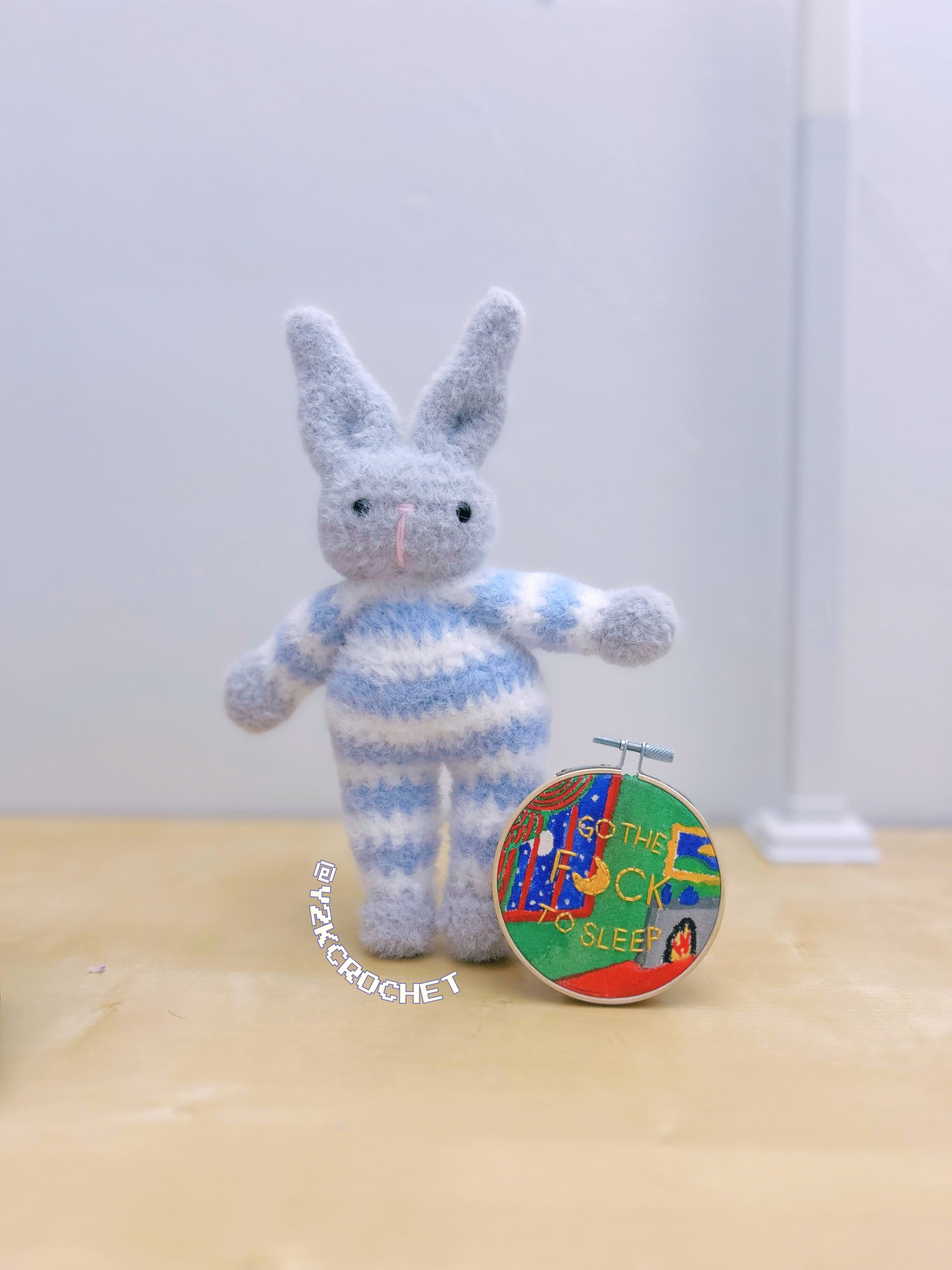 Mr. Snuggle Bunny II - Made to Order - Crochet Goodnight Moon Plushie