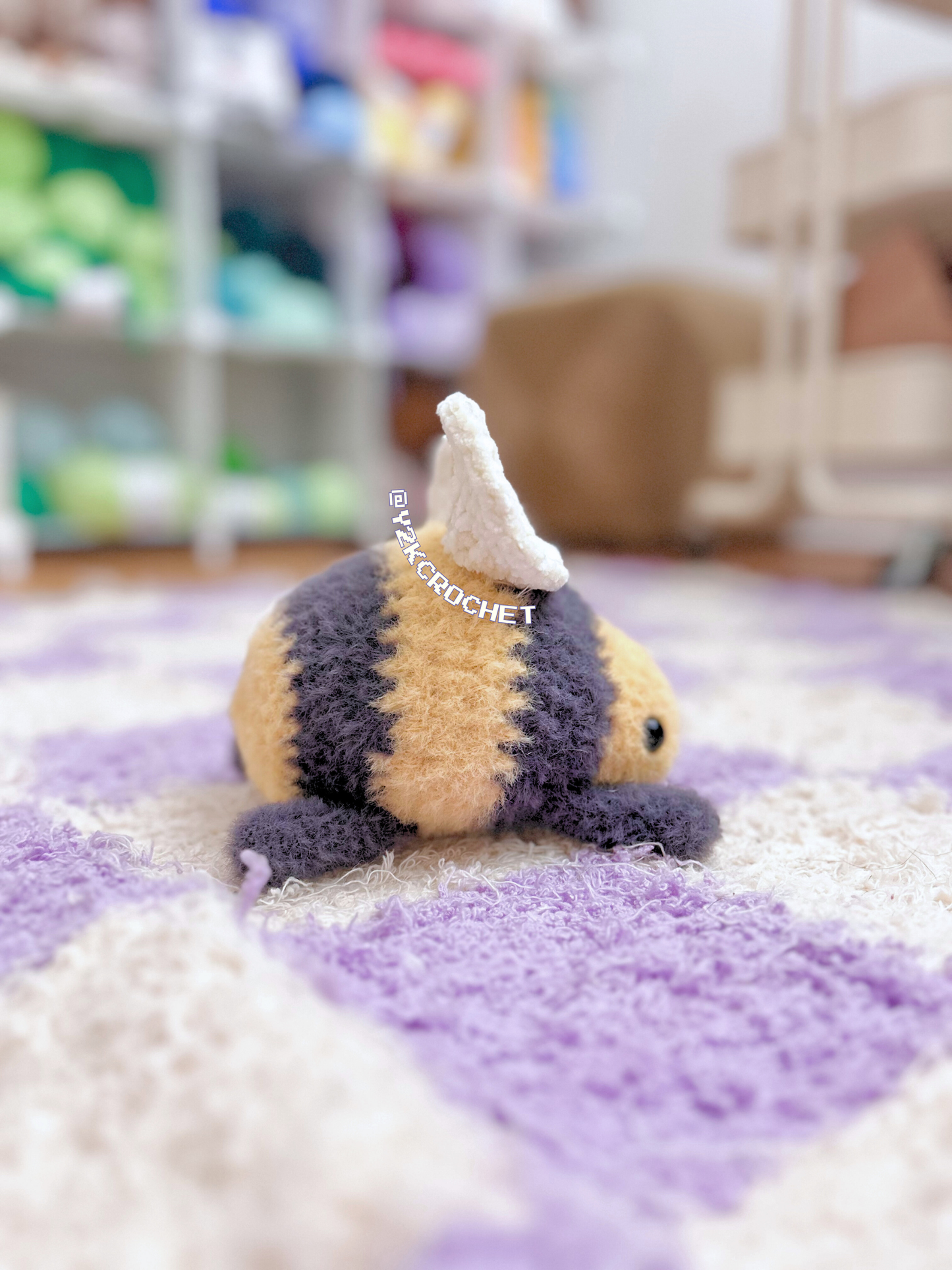 DIGITAL PATTERN: Barnaby the Splooting Bumblebee - Crochet Pattern