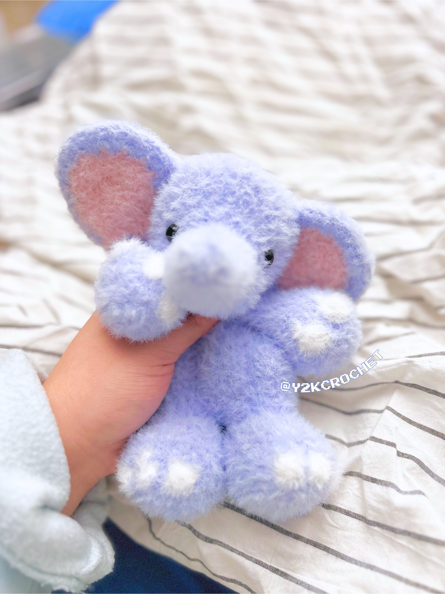 Ellie the baby Elephant Plush - Made to Order Crochet Plushie