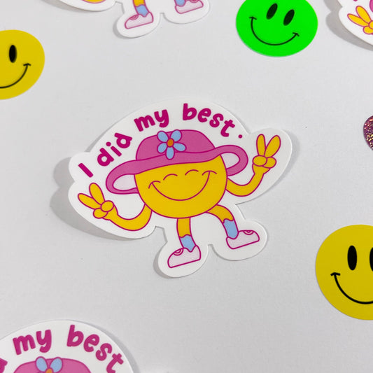 Did My Best Smiley Sticker