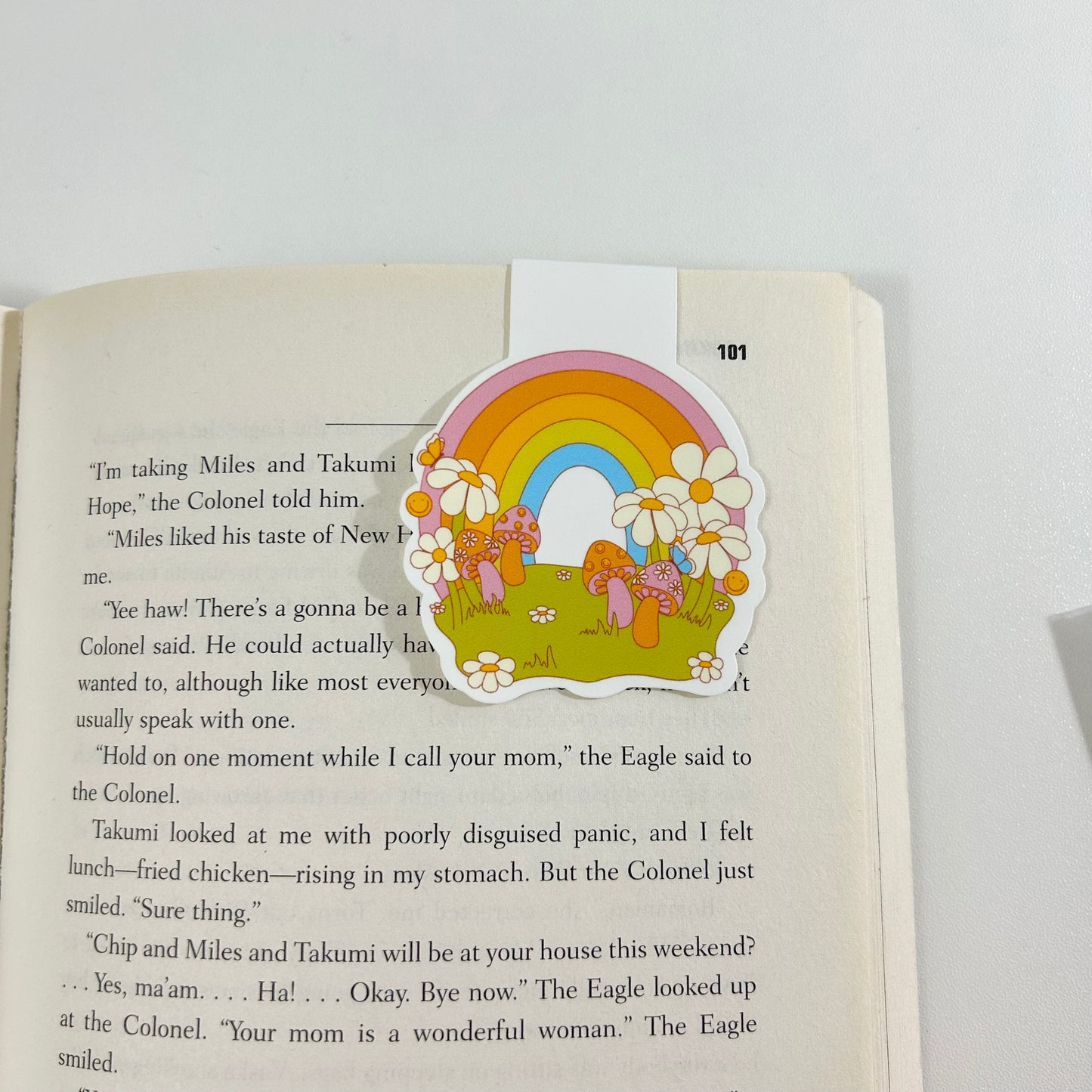 Groovy Meadow - Ultra Thin Rainbow Magnetic Bookmark