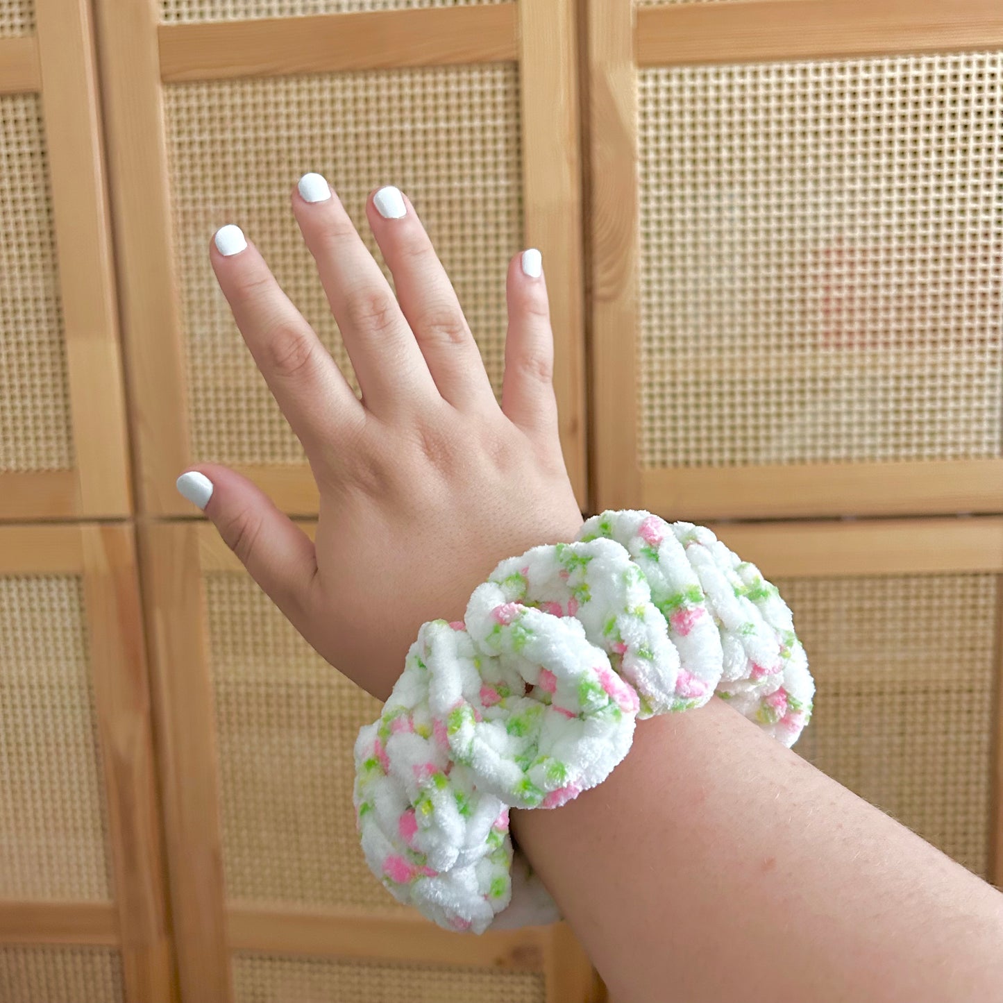 Anna - XL Floral Crochet Plushie Scrunchie