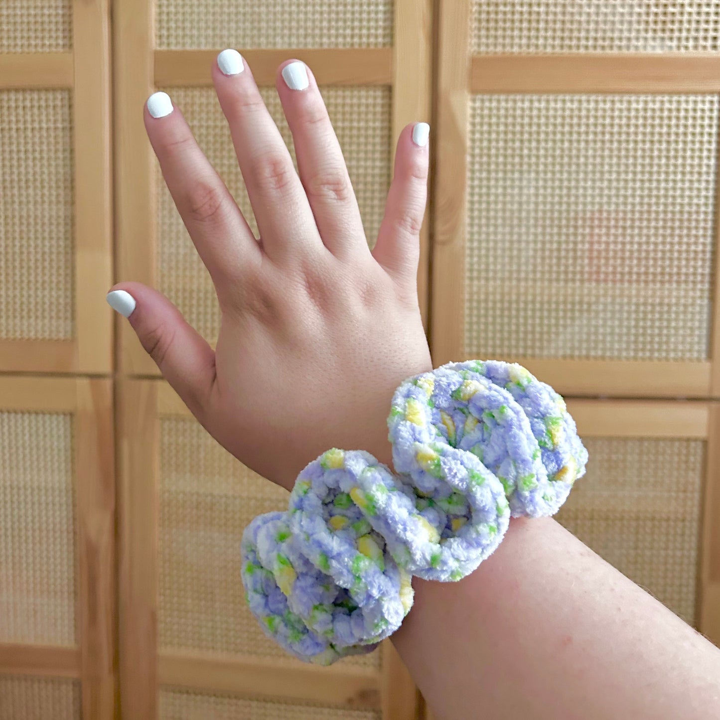 Kaleigh - XL Floral Crochet Plushie Scrunchie