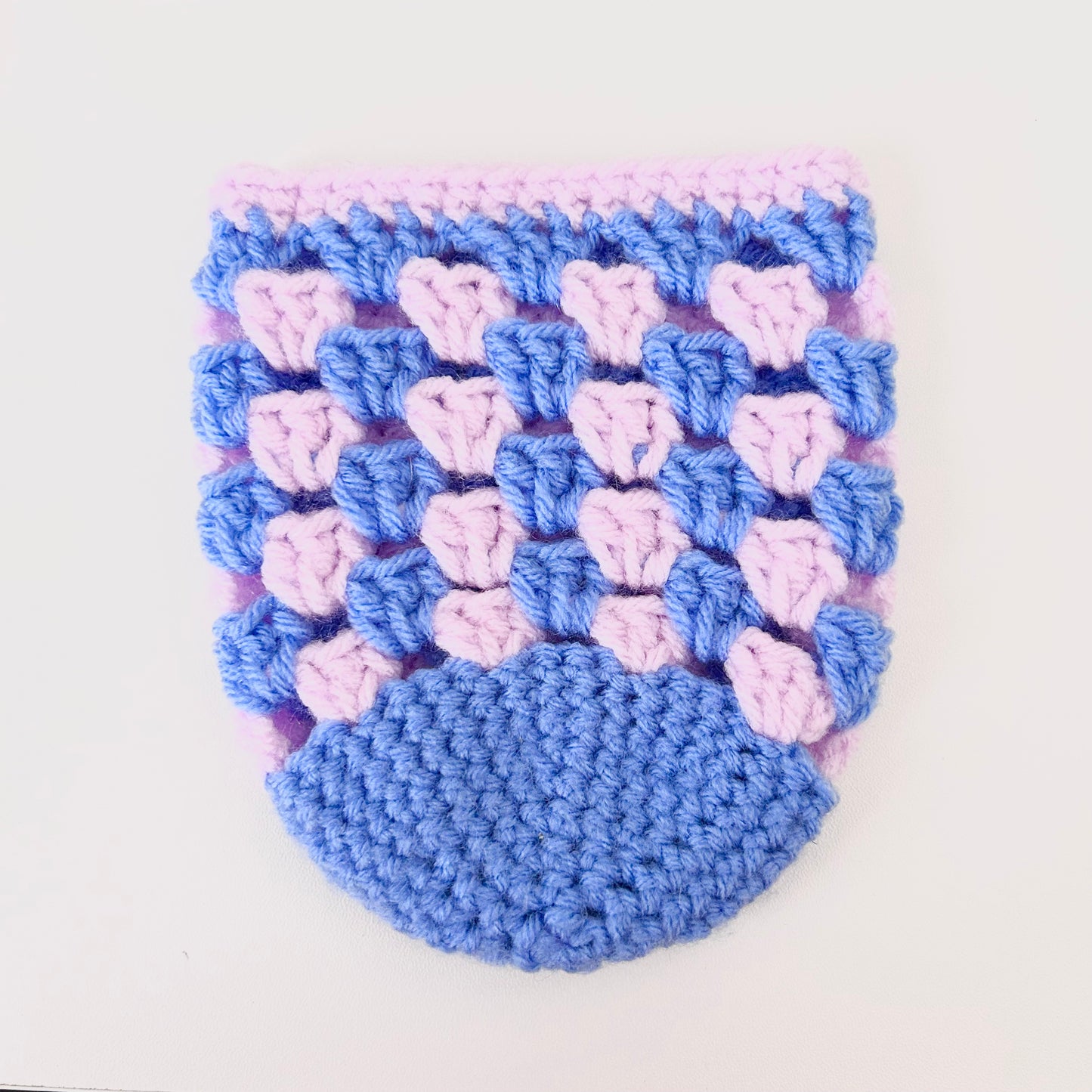 Crochet Iced Coffee Koozie (Lilac + Blue)