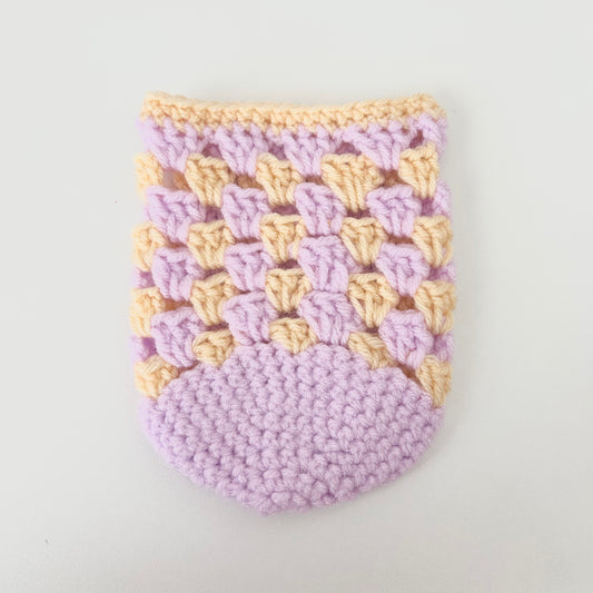 Crochet Iced Coffee Koozie (Lilac +Buttercream)