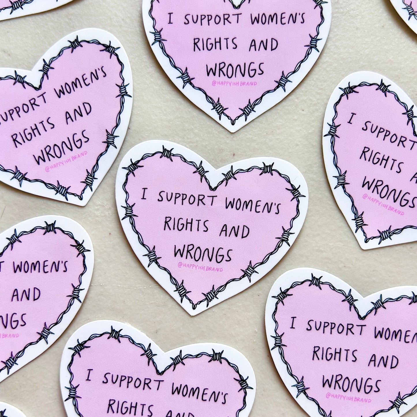 I Support Women's Rights AND Wrongs Sticker