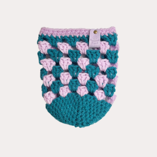 Crochet Iced Coffee Koozie (Holly + Lilac)