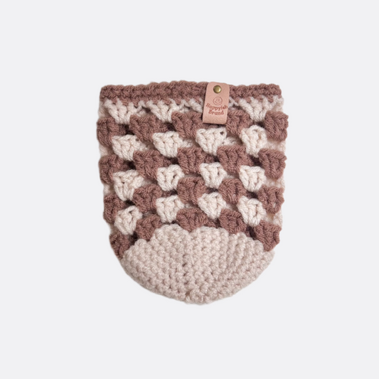 Crochet Iced Coffee Koozie (Mocha + Parchment)