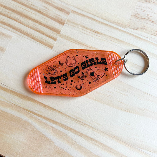 Let's Go Girls - Cute Motel Keychain