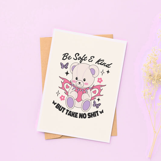 Soft & Kind Teddy Greeting Card