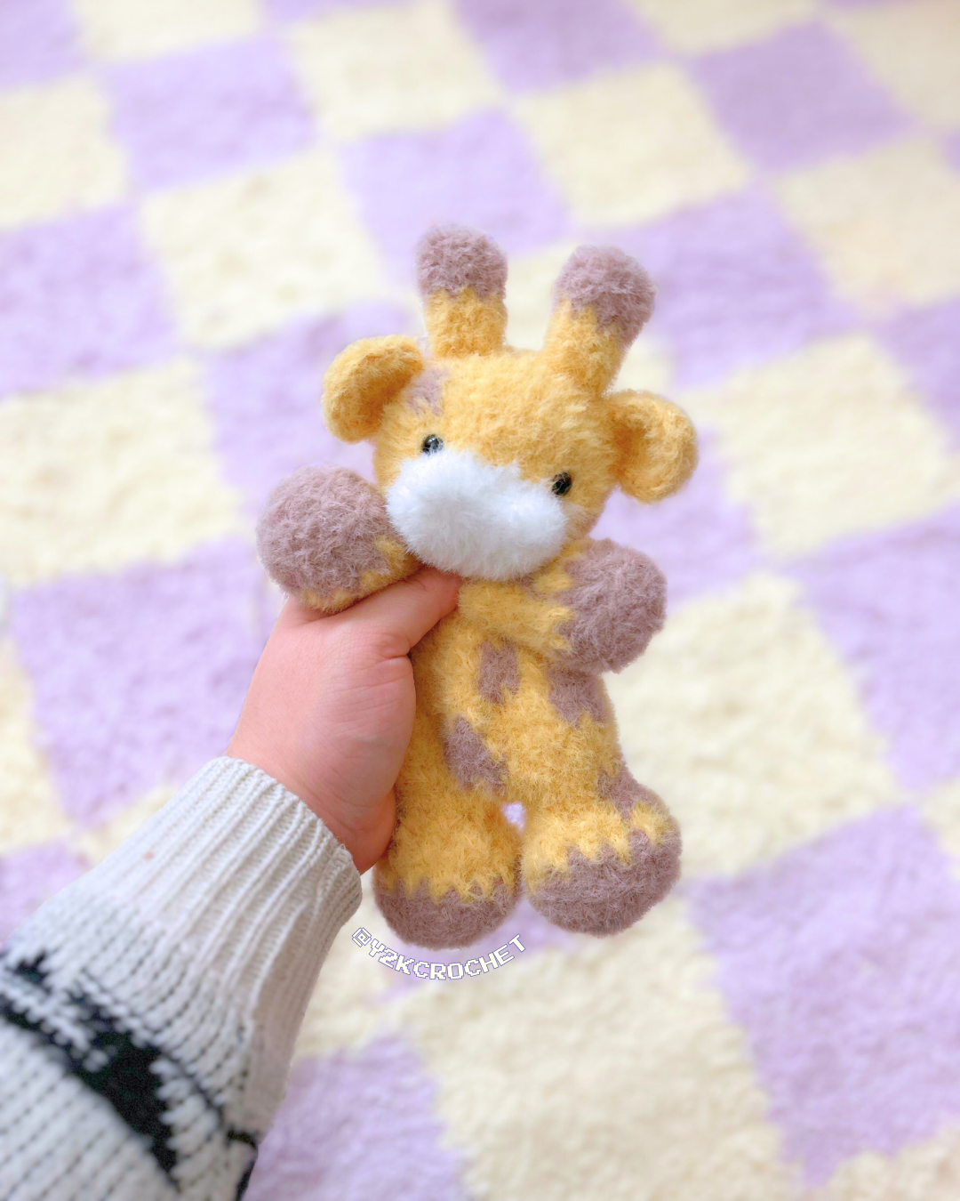 Gentry Baby Giraffe Snuggler - Handmade Crochet Plushie - Made to Order