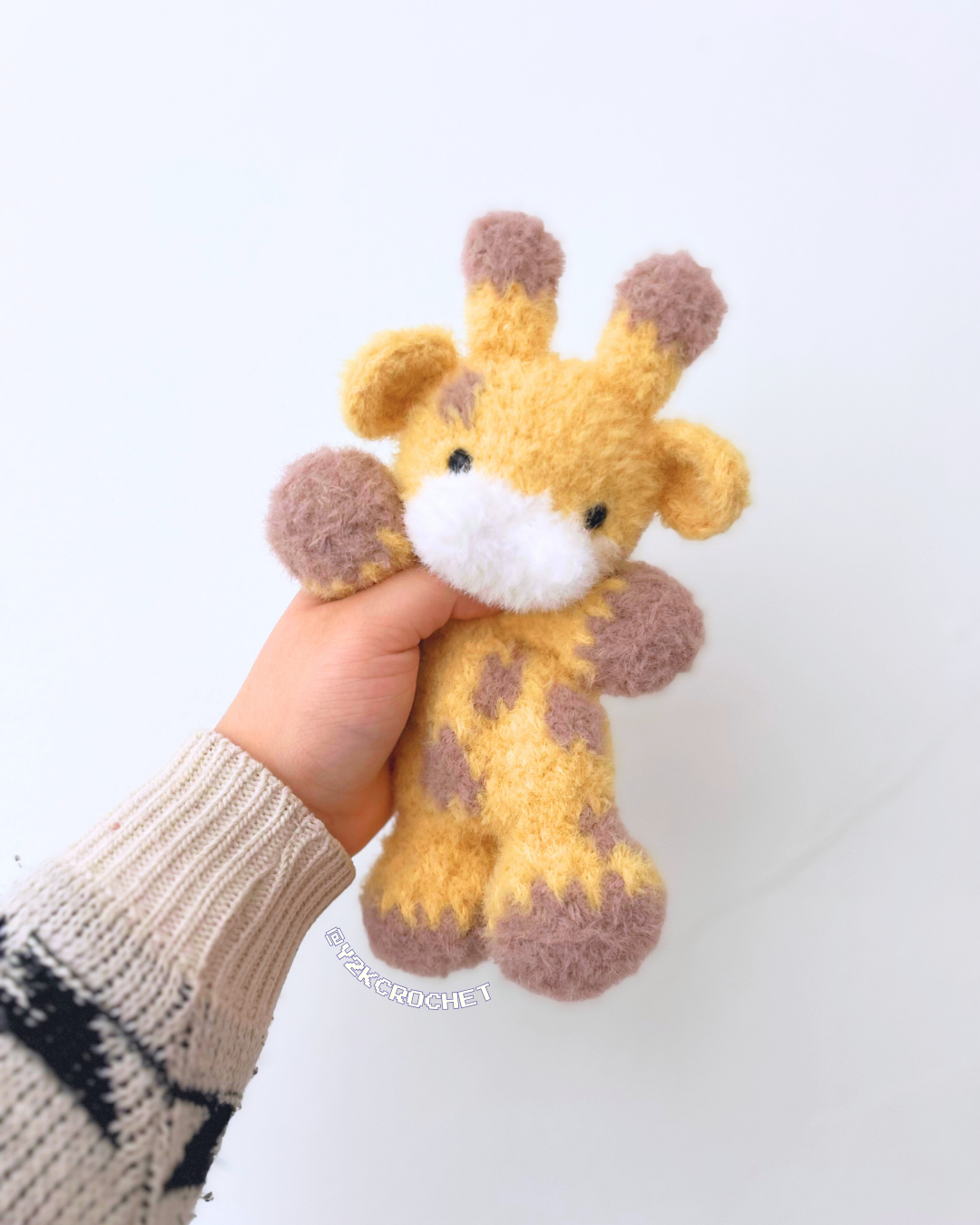 Gentry Baby Giraffe Snuggler - Handmade Crochet Plushie - Made to Order