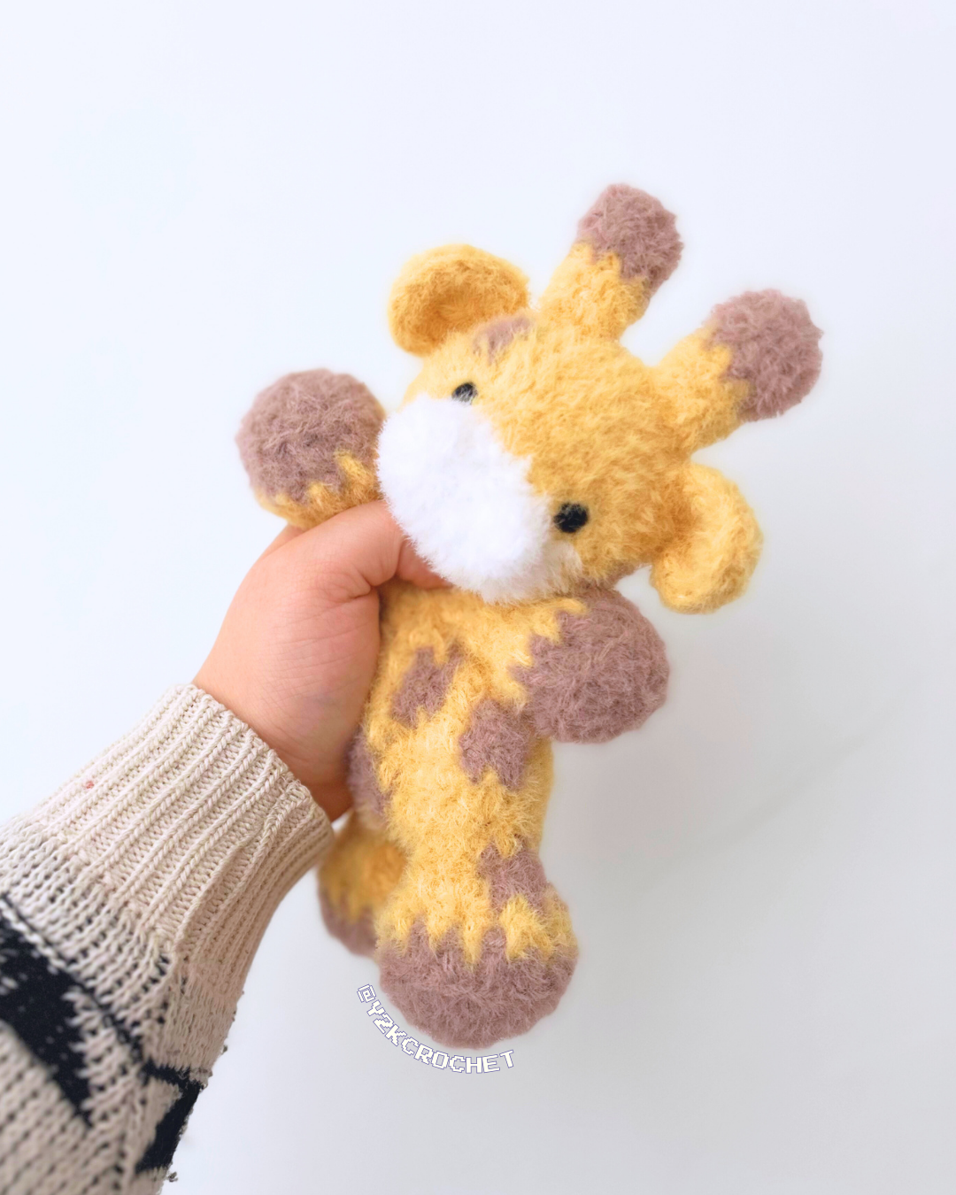 Gentry Baby Giraffe Snuggler - Handmade Crochet Plushie - Made to Order