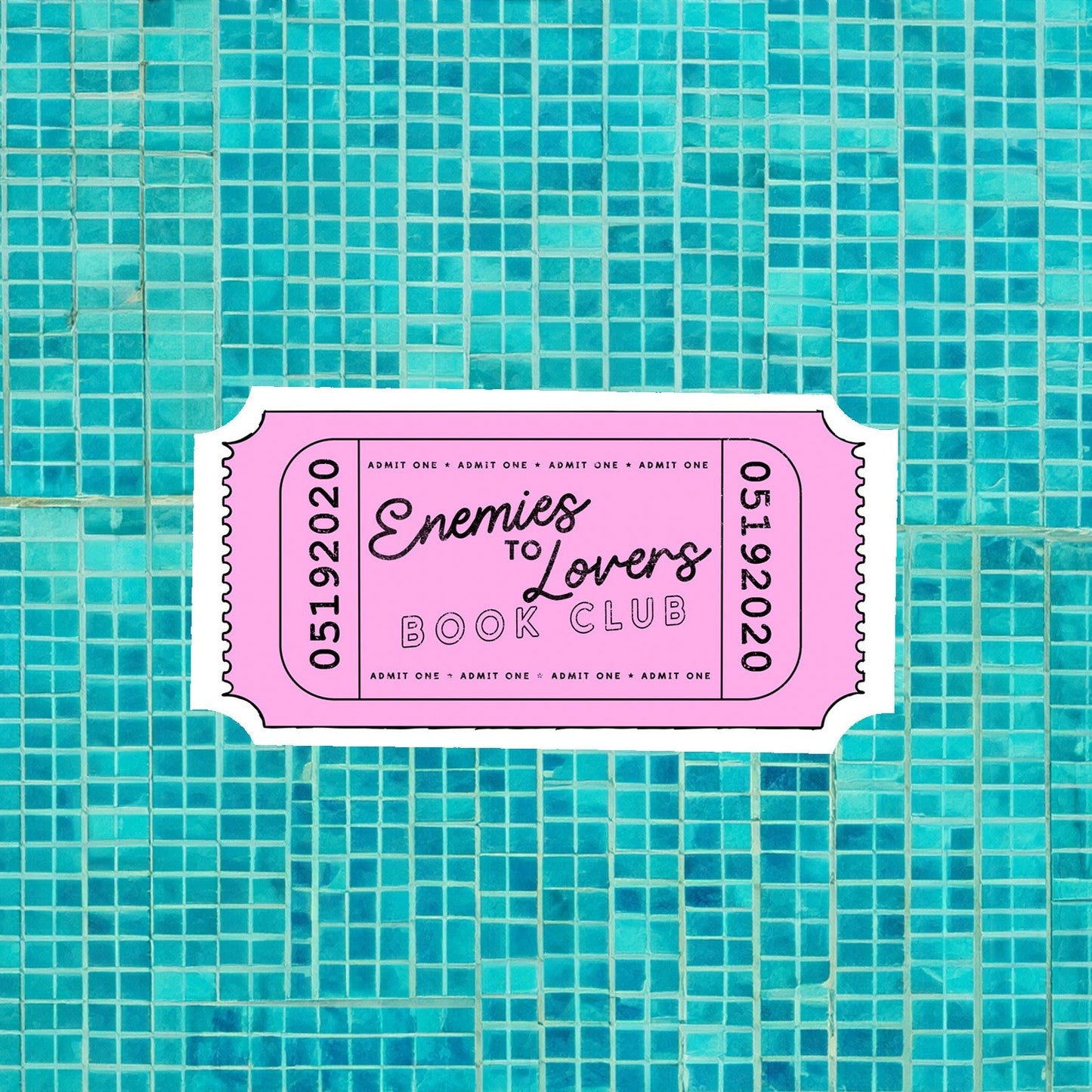 Enemies to Lovers Book Club Ticket Sticker