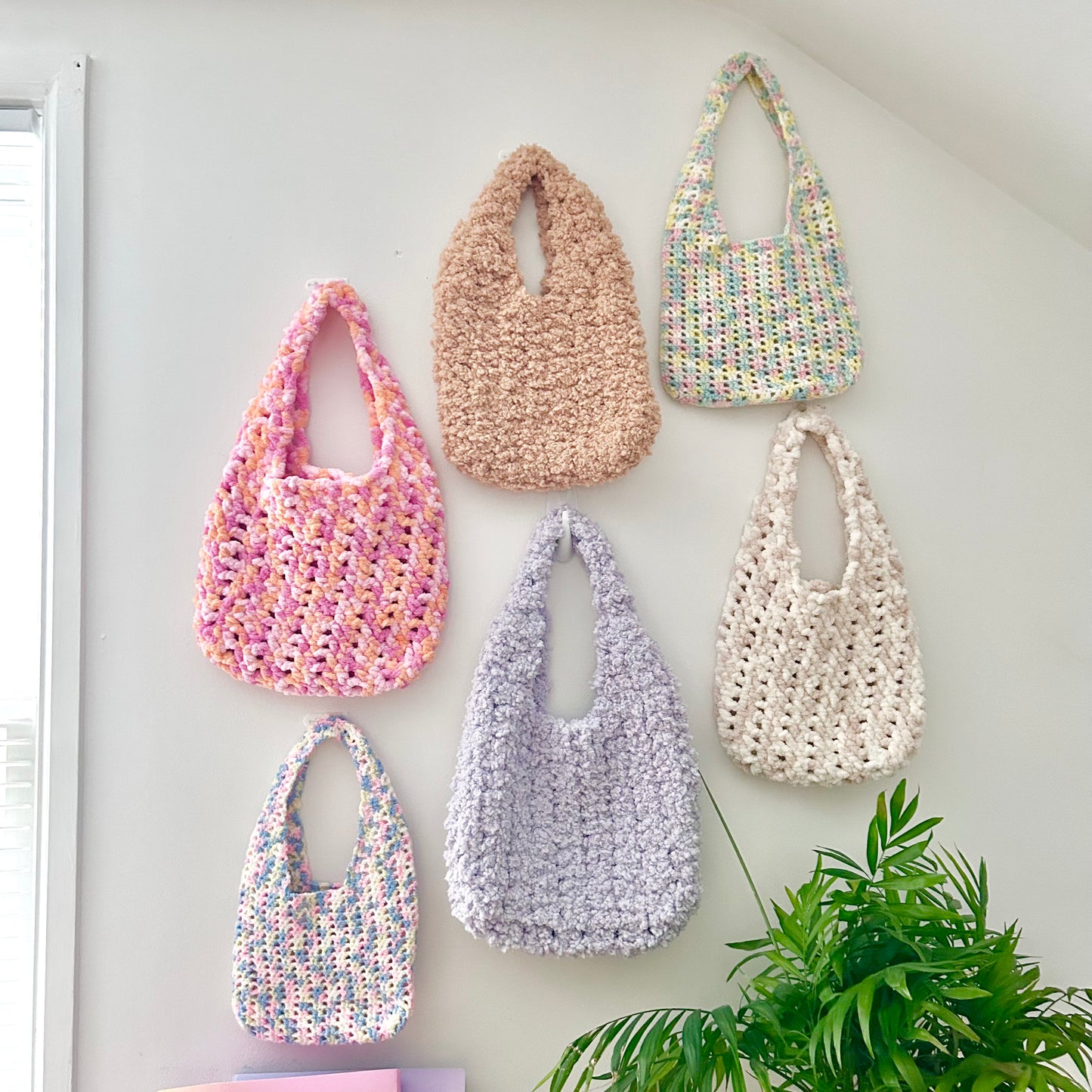 Colorful Mini Crochet Tote Bag