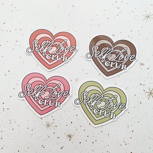 Self Love Club Heart Stickers