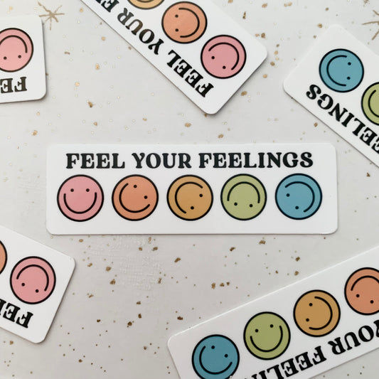 Feel Your Feelings Smiley Sticker